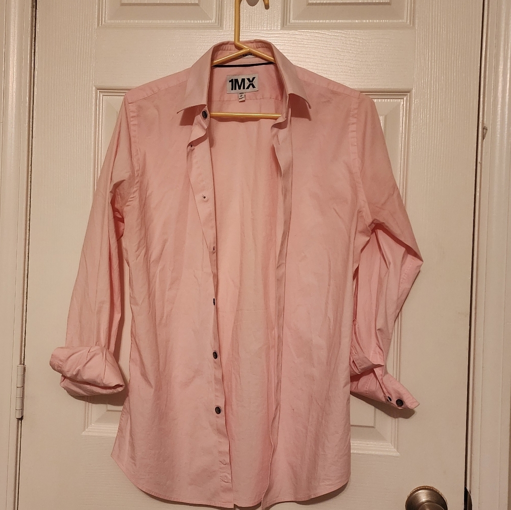 1MX Light Pink Button-Up Shirt